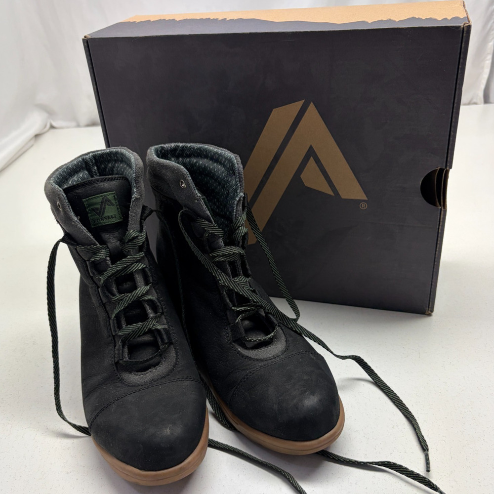 FORSAKE Alma Leather Lace Up Waterproof Wedge Ankle Boots Size 8